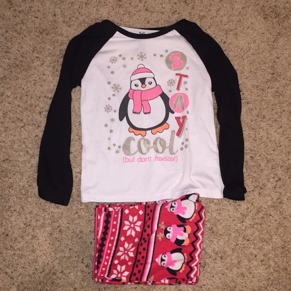 Justice penguin winter pajama set